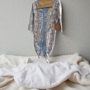 1 New Element  One Piece pjs with elephants